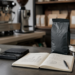 Filiżanka espresso, waga baristyczna i notes z analizą kosztów kawy w kawiarni
